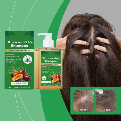 Batana Oil Shampoo Organic Nourishing, Volumizing and Hair Growth Formula – Reduces Hair Loss, 100ML