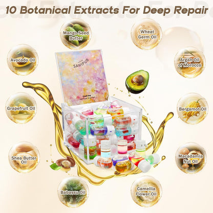 40 Pcs Hair Oil Perfume - Essence Oil & Hair Perfume 2 in 1 for Frizz Dry Damaged.Long Lasting Scented, 1.83 fl oz