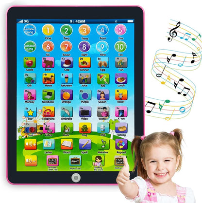 Interactive Kids Learning Tablet | Toddler Educational Toy with Words, Numbers, Alphabet, Music & Quiz Modes | Preschool Learning Pad for Ages 3–8