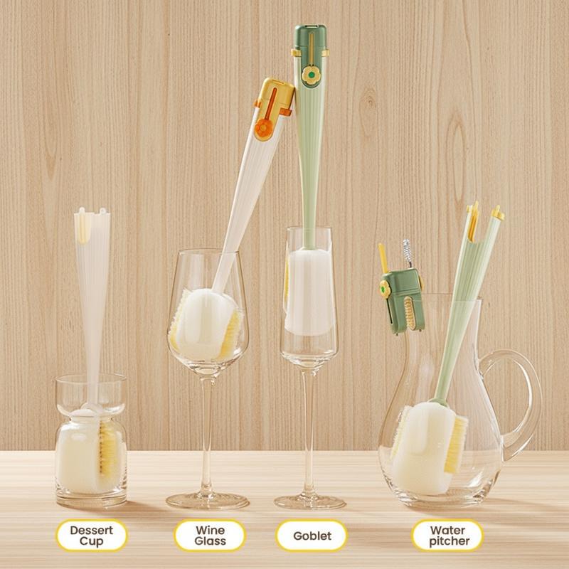 Multifunctional Cup Tool for Washing and Drying Kitchen Use Bottle Cup Brush Efficient