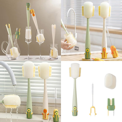 Multifunctional Cup Tool for Washing and Drying Kitchen Use Bottle Cup Brush Efficient