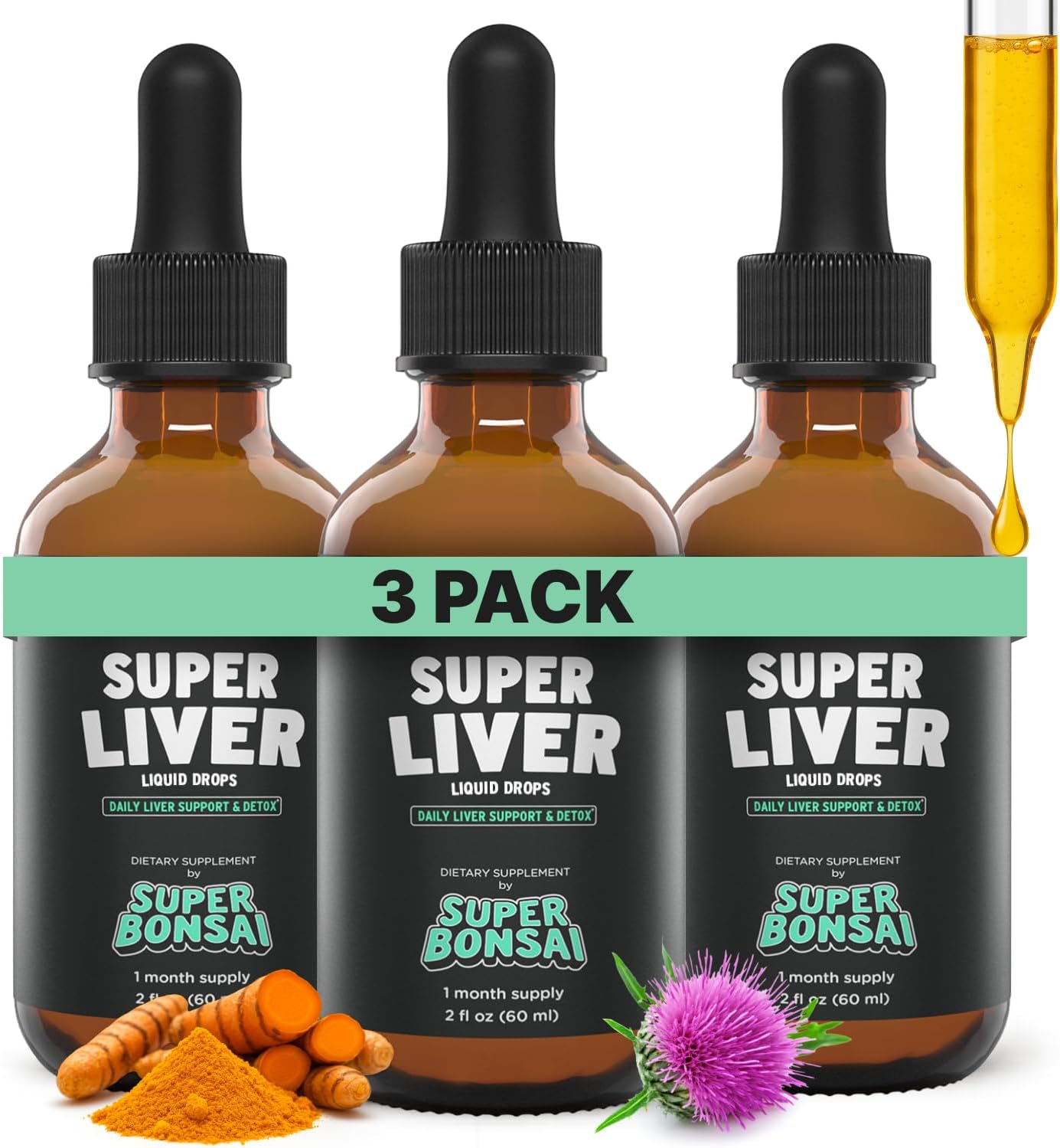Super Liver Support with Milk Thistle – All-Natural Liver Cleanse, Detox & Repair –1 Month Supply