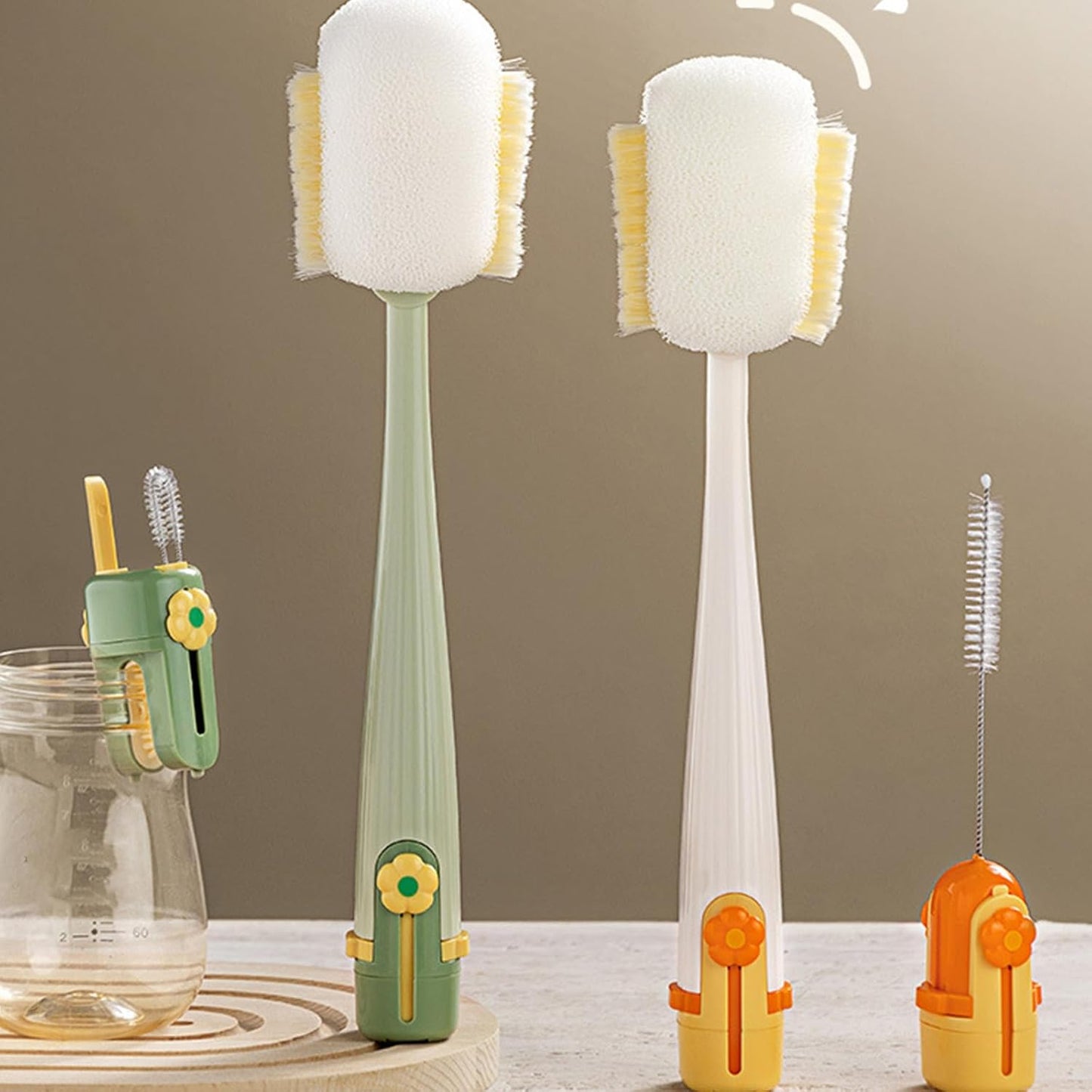 Multifunctional Cup Tool for Washing and Drying Kitchen Use Bottle Cup Brush Efficient