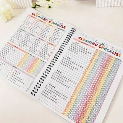 ADHD Cleaning Planner - C A4 Organization Notebook with Daily Checklists & Durable Cover – C Plannerbook