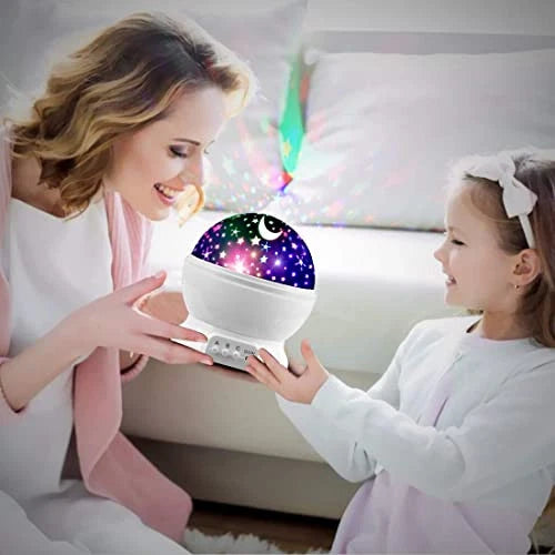 Rotating LED Galaxy Starry Night Light Projector Star Sky Moon Lamp Kids Bedroom