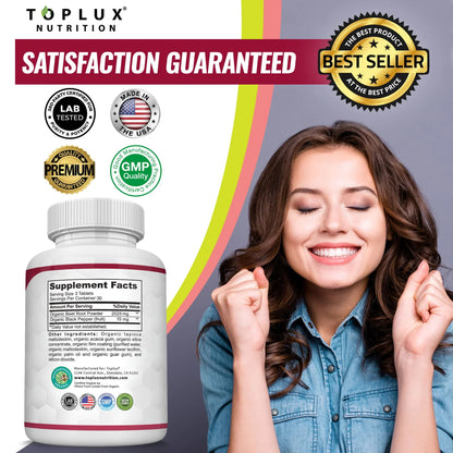 Organic Beet Root Powder Tablets 2040mg Energy & Circulation Support (90 Ct)