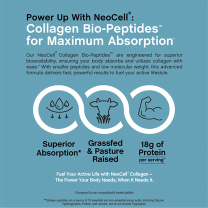 NeoCell Collagen Bio-Peptides Powder 20oz – Grassfed Collagen Protein