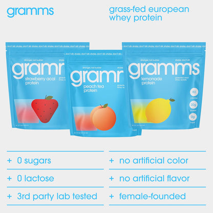 Clear Protein Powder 20G Protein for Women & Men | Grass-Fed Whey Isolate, Zero Sugar, Zero Lactose, Non-Bloating, Non-GMO (18 Servings) (Strawberry Acai)