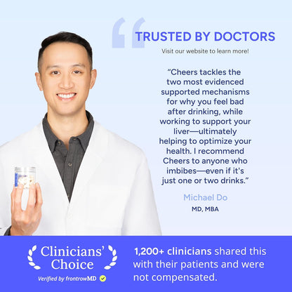 Cheers Restore | Supplement with DHM + L-Cysteine | Feel Better After Drinking & Support Your Liver | 12 Doses