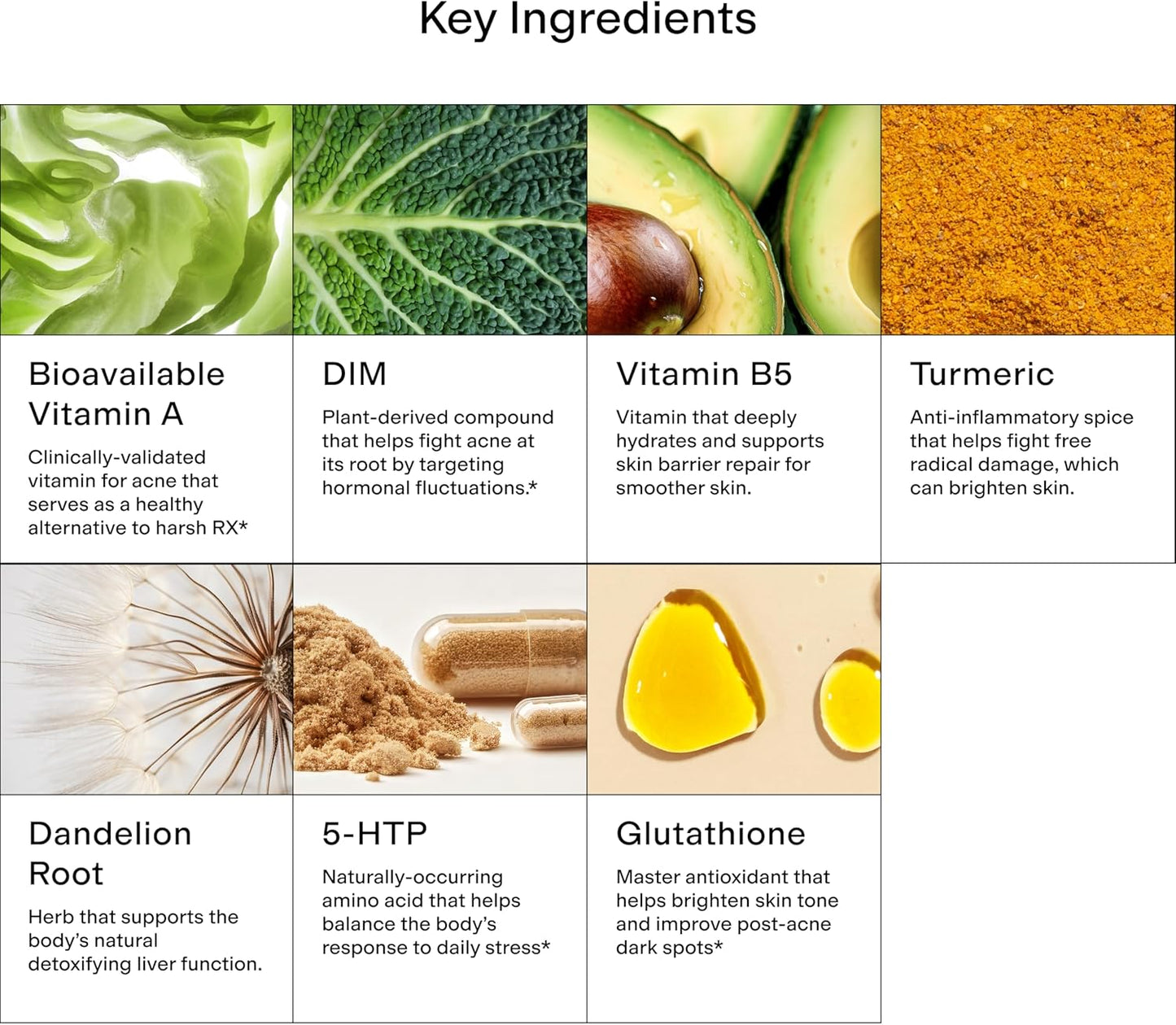 CLEARSTEM -  Hormonal Acne Supplement (5-HTP) - Natural DIM Supplement - Skin Care Vitamins - Hormone Balance, Antioxidants - Gluten Free, Cruelty Free - 30 Servings, 90 Capsules