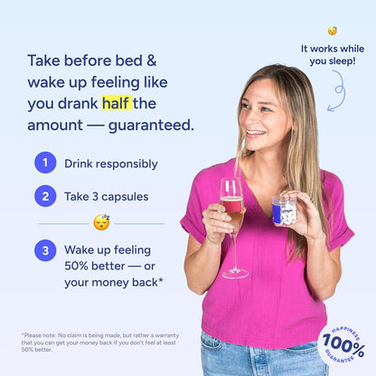 Cheers Restore | Supplement with DHM + L-Cysteine | Feel Better After Drinking & Support Your Liver | 12 Doses