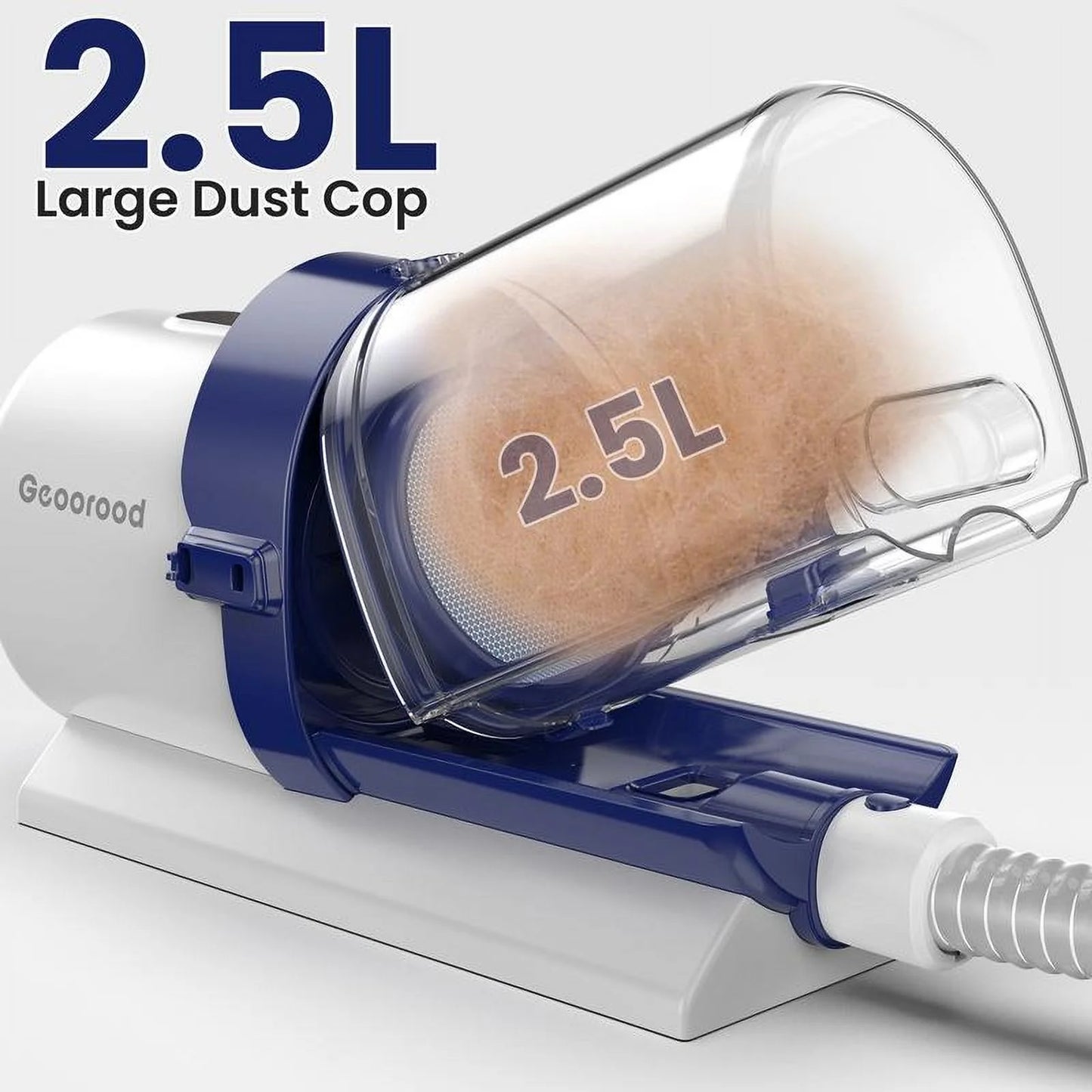 Pet Grooming Vacuum Kit – 2.5L Pet Hair Remover with Clipper & Tools