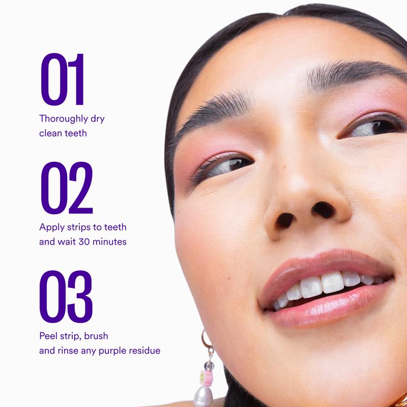 Hismile V34 Whitening Strips, Purple Tooth Whitening, Combining Whitening and Colour Correction