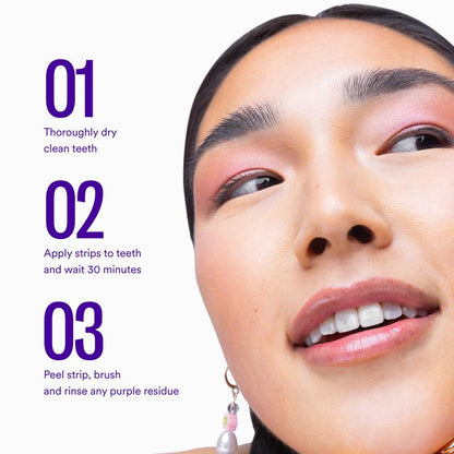 Hismile V34 Whitening Strips, Purple Tooth Whitening, Combining Whitening and Colour Correction