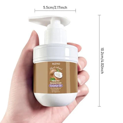 Coconut Oil Facial Hair Remover Cream -Painless & Sensitive Skin Safe