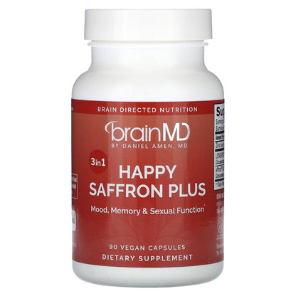 BrainMD Happy Saffron Plus, 90 Vegan Capsules