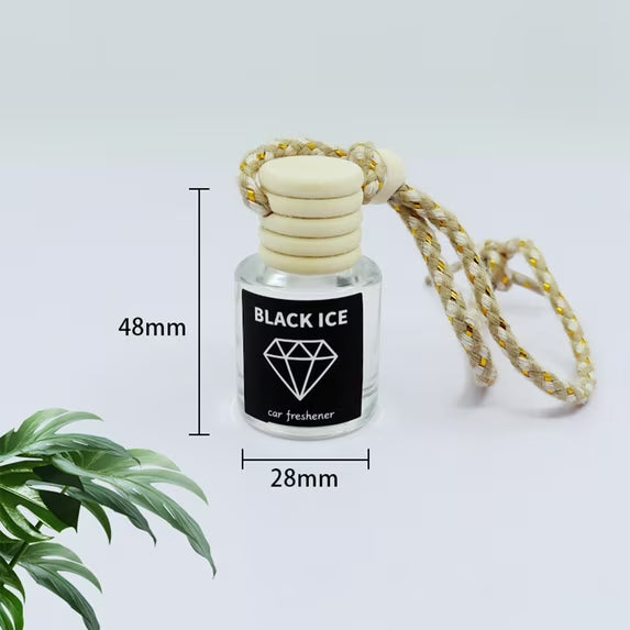 （3PCS)Car Air Freshener Diffuser in Transparent Glass, 30-60 Days Fragrance, Hanging Automotive Scent，Four flavor options