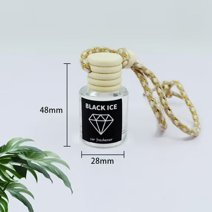 （3PCS)Car Air Freshener Diffuser in Transparent Glass, 30-60 Days Fragrance, Hanging Automotive Scent，Four flavor options