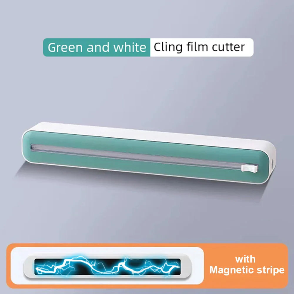 Magnetic Plastic Film Cutter – Wall-Mount Dispenser & Organizer