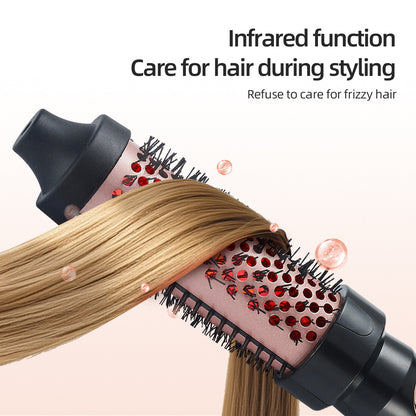 Thermal Brush for Blowout Look, 1 1/2 inch Ionic Heated Nylon Brush Get Natural Curls, Rose Gold