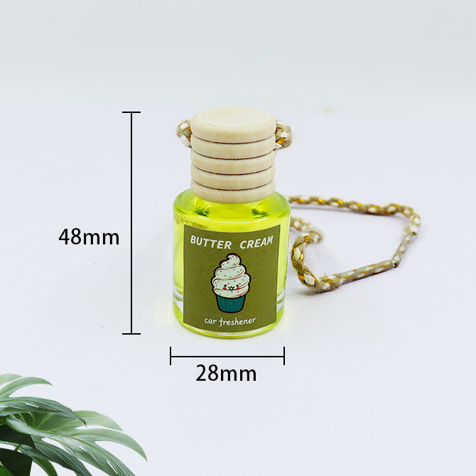 （3PCS)Car Air Freshener Diffuser in Transparent Glass, 30-60 Days Fragrance, Hanging Automotive Scent，Four flavor options