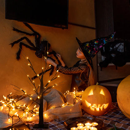 🎃 2-Piece Halloween Tree Light Set |  24 LEDs✨ | USB/Battery Powered⚡️ Indoor Decor for Haunted Room🎃👻