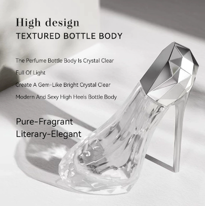 High-heeled shoe-shaped perfume spray, natural scent, long-lasting and captivating, a women's exclusive fragrance, 30ml