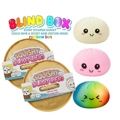 Expressive Big Dumpling Squishy-Buy 1 Get 1-Fidget Toy, Soft TPR Material, Stress Relief, Random Style per Pack.