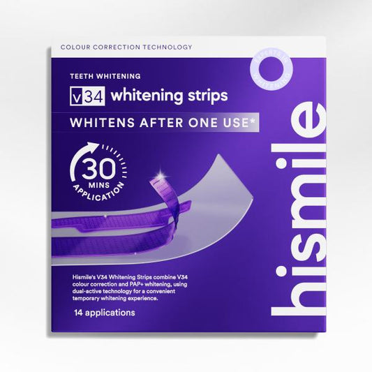 Hismile V34 Whitening Strips, Purple Tooth Whitening, Combining Whitening and Colour Correction