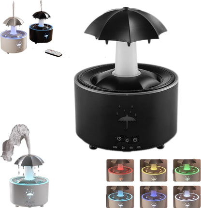 Rain Umbrella Humidifier – Rotating Lights & Aroma Diffuser