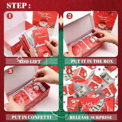 Christmas Money Dispenser Surprise Box, suitable for birthdays, anniversaries, Valentine's Day, proposals, and other occasions.