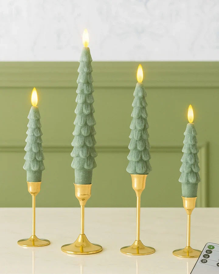 Flameless Taper Candles - Set of 2 Pack with Remote Timer