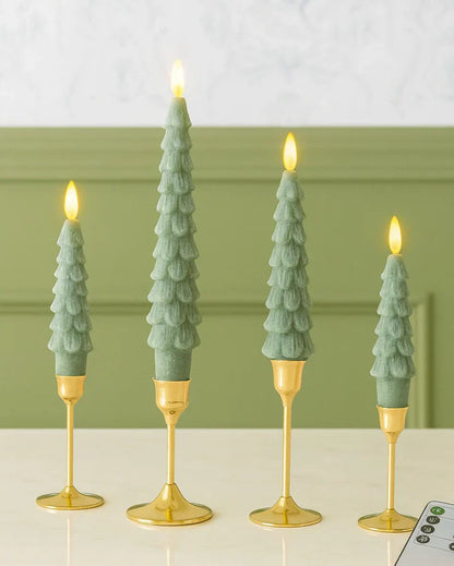 Flameless Taper Candles - Set of 2 Pack with Remote Timer