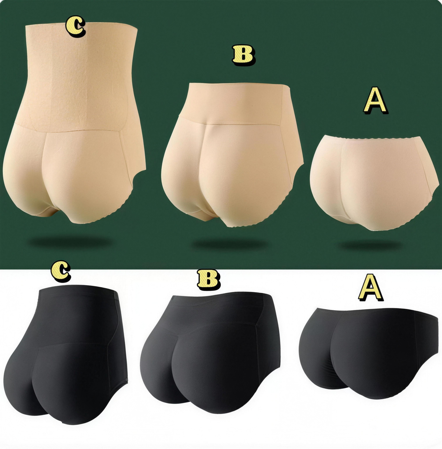 Womens Butt Lifter Panties Hip Enhancer Pads Padded Push up Underwear Shorts Seamless Fake Buttock Comfy Breathable Panty