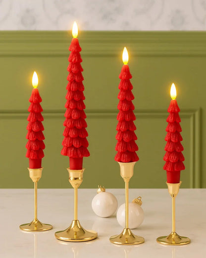 Flameless Taper Candles - Set of 2 Pack with Remote Timer