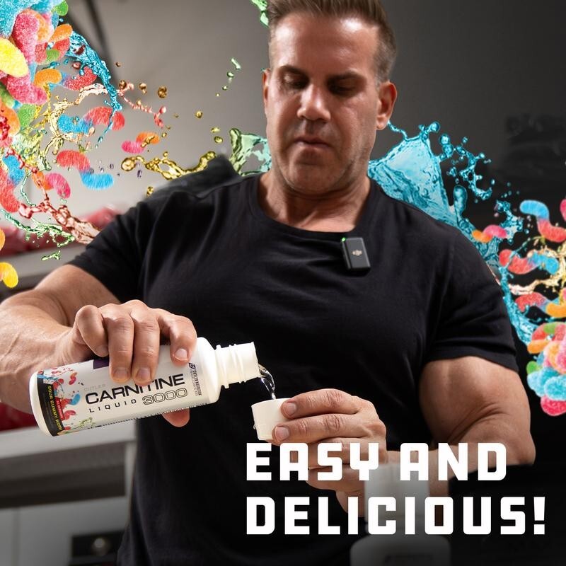 Cutler Nutrition Liquid Carnitine 3000mg Sour Candy Flavors 31 Servings  (Sour Gummy Worm 1 Pack)