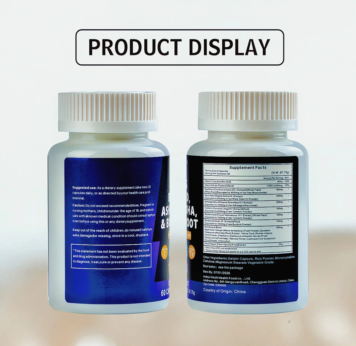 Sea Moss Supplement 60 Caps - Immune Boost + Gut Health | Premium Natural Sea Moss